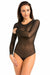 Elegant Sheer Mesh Bodysuit with Customizable Closure