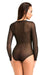 Elegant Sheer Mesh Bodysuit with Customizable Closure