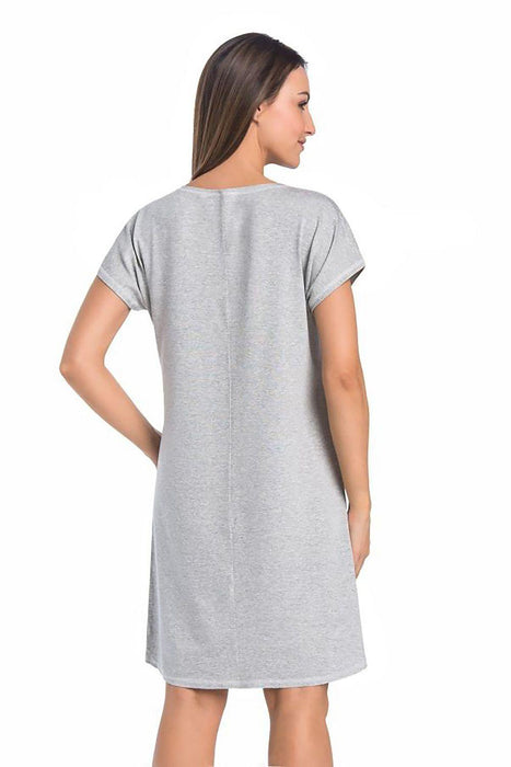 Nighttime Elegance Black Nightshirt Dress for Women