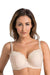 Rose Lace Padded Bra - Luxurious Beige Elegance