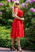 Elegant Plus Size Blush Dress with Chic Bow Detail by Karko