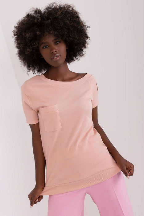 Trendy Asymmetrical Neck Ribbed Top