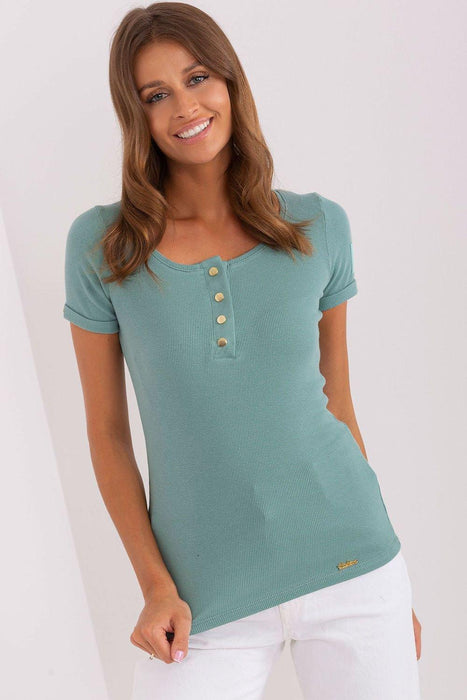 Sophisticated Ribbed Snap Front Top