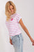 Trendy Striped Tie-Up Top