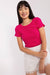 Chic Short-Sleeve Ribbed Cotton Top