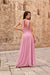 Sparkling Brocade Evening Gown with Elegant V-Neck Design