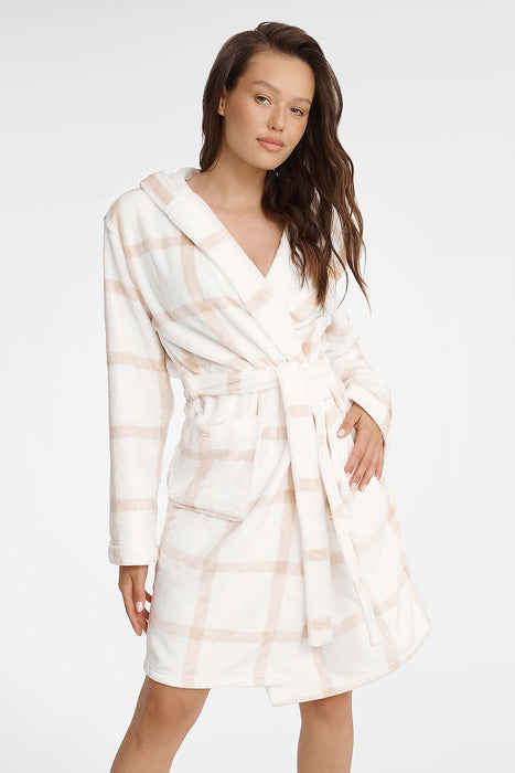 Cozy Printed Hooded Bathrobe for Women by Hendersize