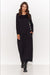 Elegant Viscose Knit Maxi Dress with Modern Touches