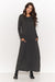 Elegant Viscose Knit Maxi Dress with Modern Touches