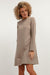 Chic Fall Knit Dress with Elegant Stand-Up Collar