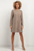 Chic Fall Knit Dress with Elegant Stand-Up Collar