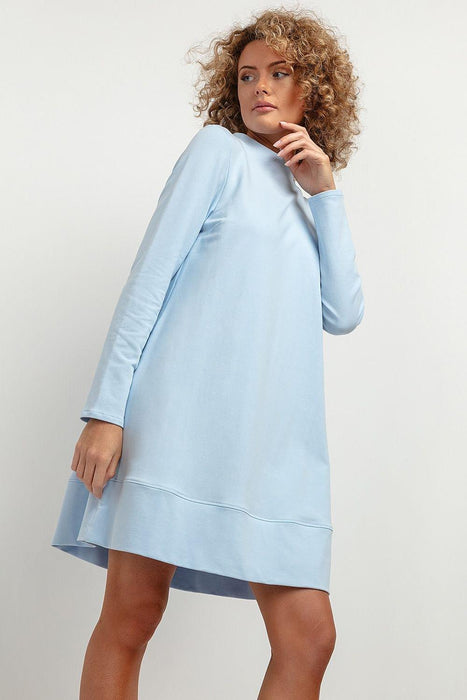 Chic Fall Knit Dress with Elegant Stand-Up Collar