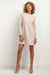 Chic Fall Knit Dress with Elegant Stand-Up Collar