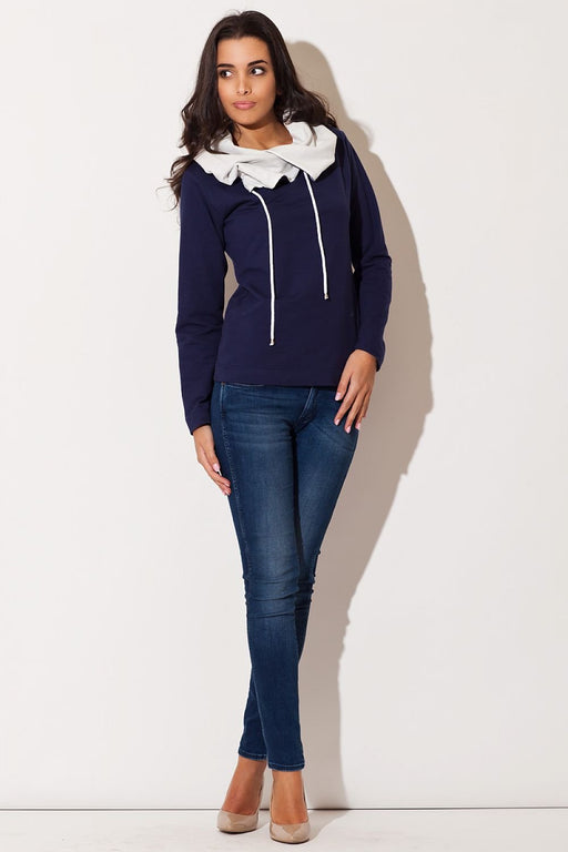 Trendy Hooded Cotton Sweatshirt for Modern Women