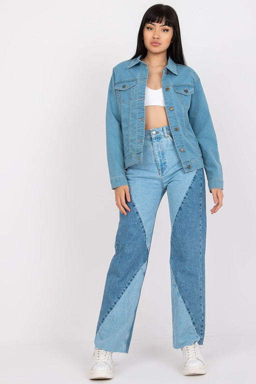 Chic Light Blue Denim Jacket - Rue Paris Collection