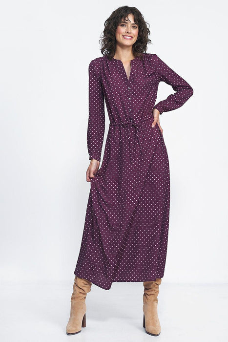 Elegant Peas Print Maxi Dress for Women