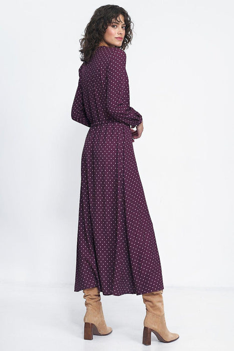 Elegant Peas Print Maxi Dress for Women