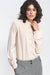 Versatile Long Sleeve Viscose Shirt with Elegant Stand-Up Collar for Autumn