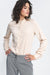 Versatile Long Sleeve Viscose Shirt with Elegant Stand-Up Collar for Autumn