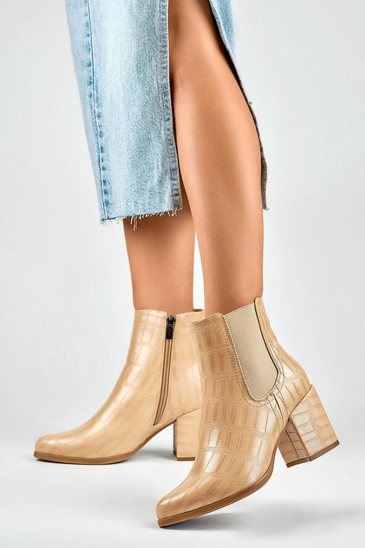 Chic Almond Toe Heeled Ankle Boots