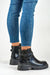 Chic Meraz Fur-Lined Heeled Ankle Boots with Tractor Sole