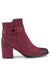 Chic Almond Toe Eco-Suede Heeled Boots with Decorative Strap