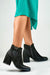 Chic Buckled Organic Suede Ankle Boots with Elevated Style