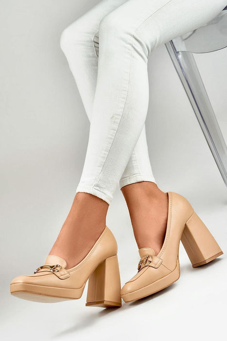 Chic Eco Leather Strappy Platform Heels