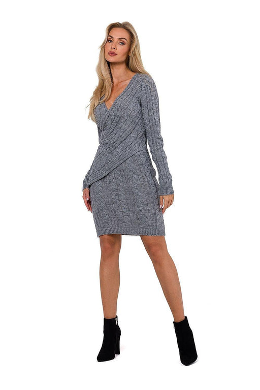 Chic Plaid Knit Daydress