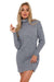 Ribbed Turtleneck Sweater Dress with an Elegant Touch