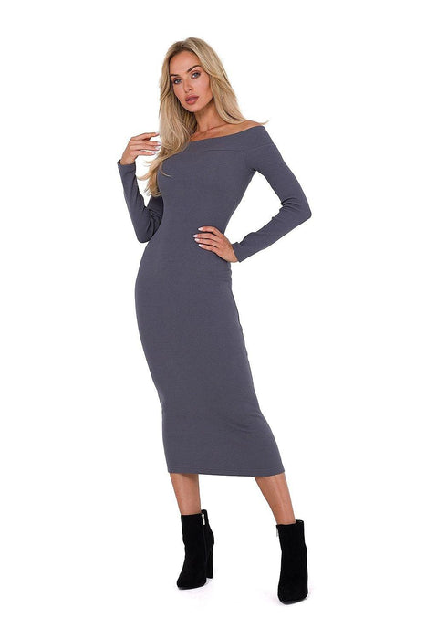 Elegantly Ribbed Knit Daydress Moe - Your Go-To Fashion Statement