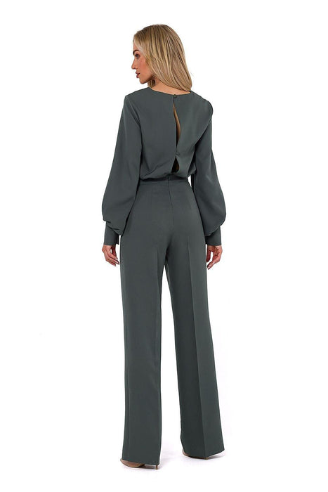 Elegant Buff-Sleeved Jumpsuit by Suit Moe