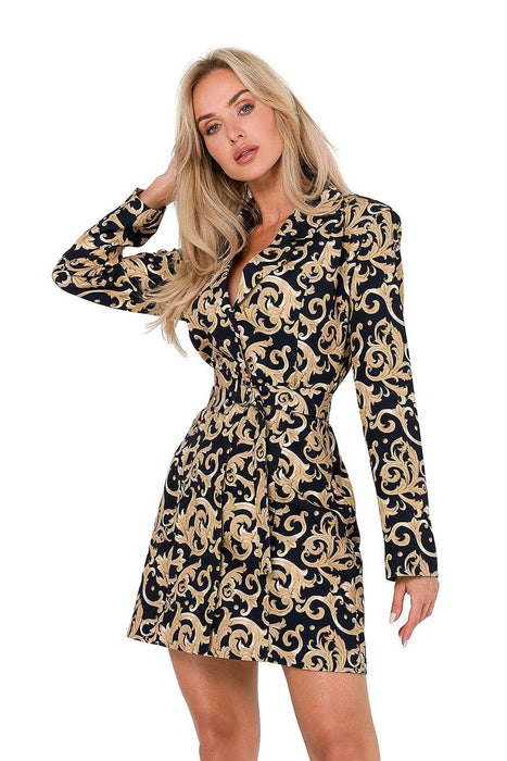 Elegant Jacket Dress with Coordinating Belt