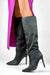 Luxe Satin Stiletto Winter Boots - Chic Elegance for Cold Days