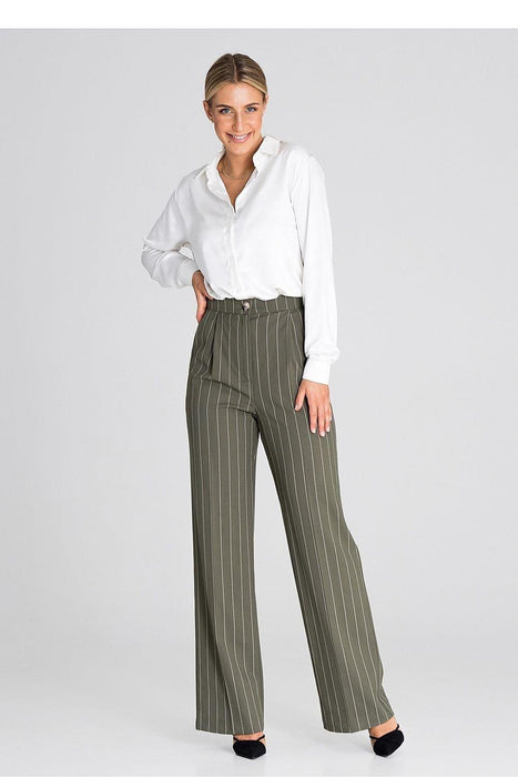 Chic Wide-Leg Pants with Modern Waist Design