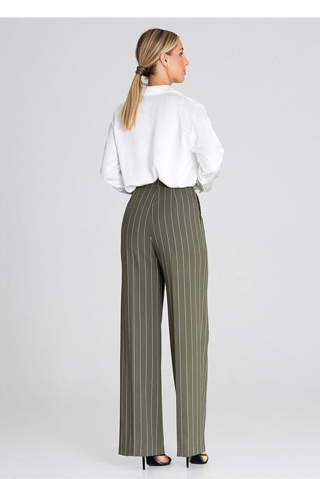 Chic Wide-Leg Pants with Modern Waist Design