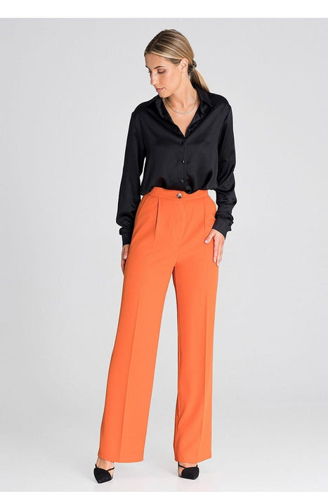 Chic Wide-Leg Pants with Modern Waist Design