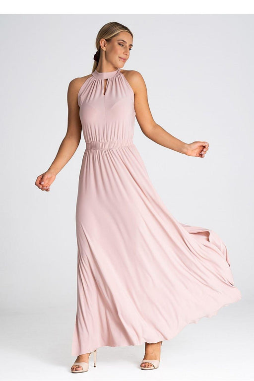 Sophisticated Pearl-Adorned Evening Gown for Elegant Events