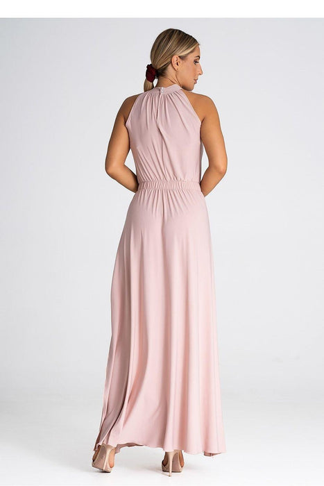 Sophisticated Pearl-Adorned Evening Gown for Elegant Events