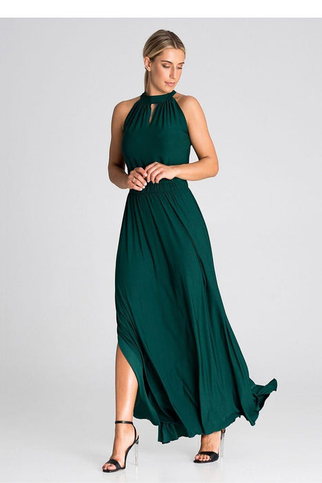 Sophisticated Pearl-Adorned Evening Gown for Elegant Events