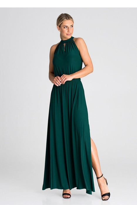 Sophisticated Pearl-Adorned Evening Gown for Elegant Events