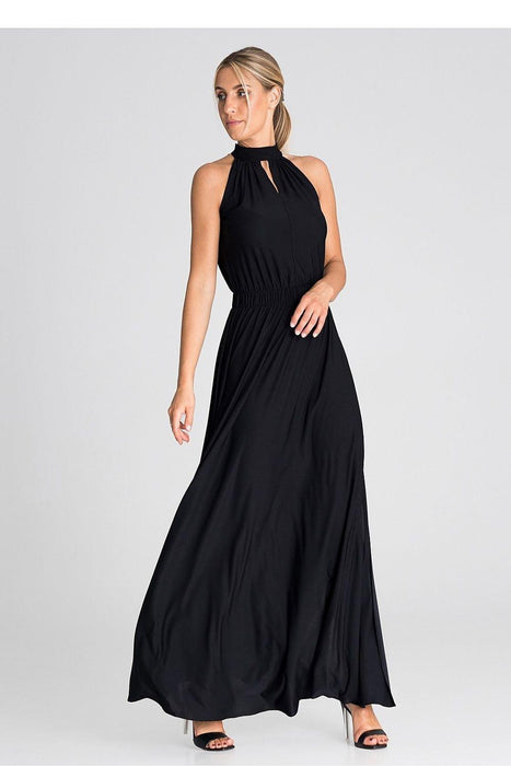 Sophisticated Pearl-Adorned Evening Gown for Elegant Events