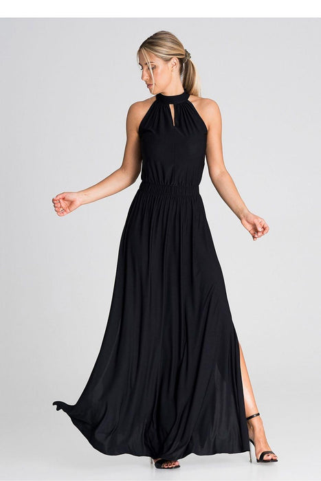 Sophisticated Pearl-Adorned Evening Gown for Elegant Events