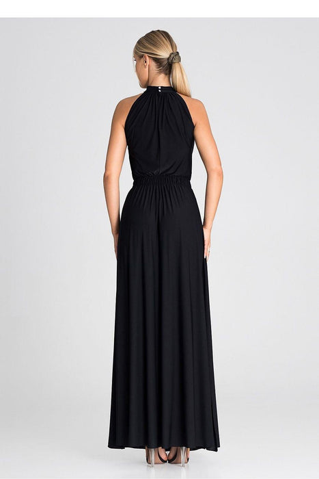 Sophisticated Pearl-Adorned Evening Gown for Elegant Events