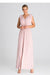 Chic Ruffle-Accented Maxi Dress with Pagon Details