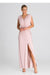 Chic Ruffle-Accented Maxi Dress with Pagon Details