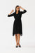 Elegant Chiffon Dress with Asymmetrical Hem and Stylish Sleeves