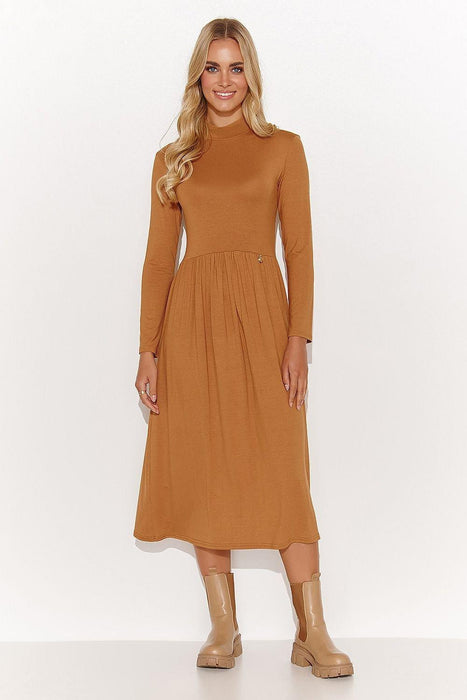 Elegant Comfort Macadamia Dress