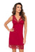 DORIS II Lace Nightgown in Striking Burgundy Floral Design