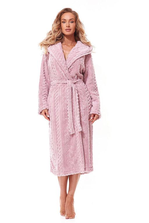 Luxe Quilted Hooded Bathrobe - Elegant Comfort in Every Stitch